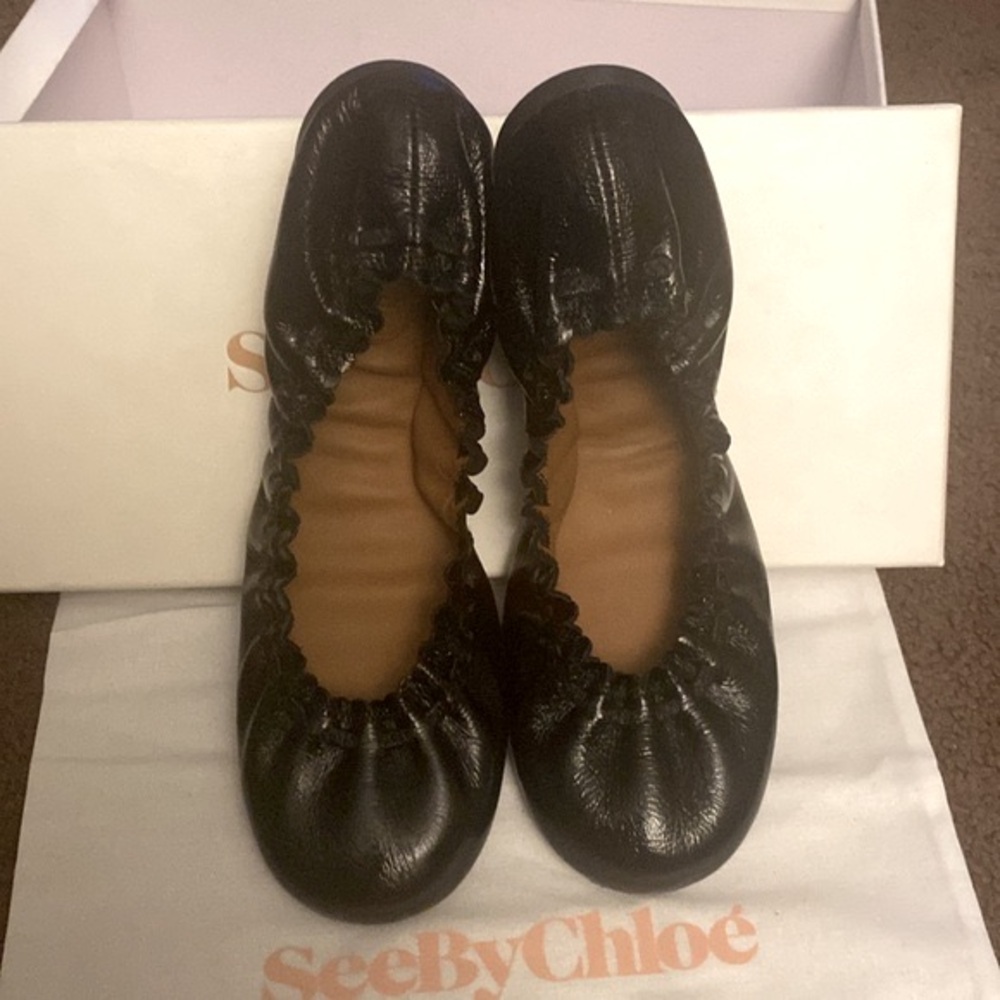 See by chloé black ballet flats